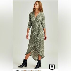 The Fifth Label - Kaleidoscope Wrap Dress - Sage Floral XS